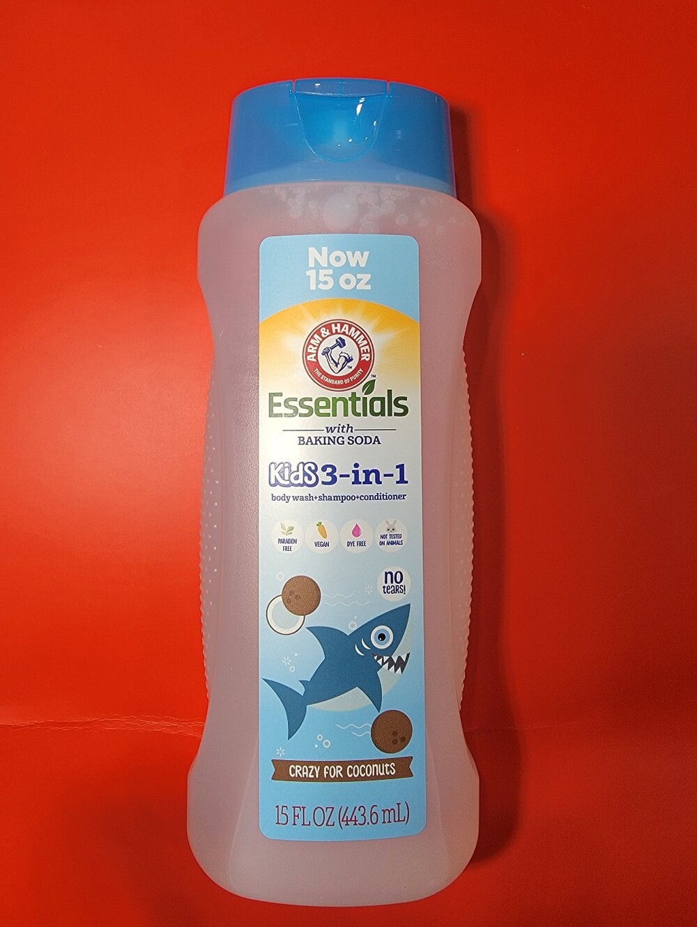 Essentials Kids 3-in-1 Body Wash, Shampoo & Conditioner - Blue